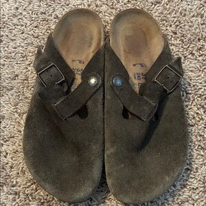 Birkenstock brown suede